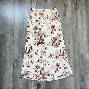 Faux Silk Column Maxi Skirt